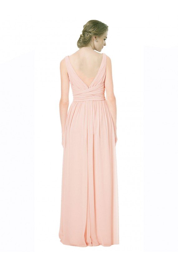 Shop Full Length Chiffon Bridesmaid Dress with V-Front and Back Sydney