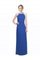 Long Chiffon Spaghetti Strap Bridesmaid Dress with Blouson Top Sydney