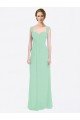 Long Chiffon Bridesmaid Dress with a Sweetheart Neckline and Pleated Shoulder Straps Sydney