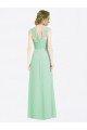 Long Chiffon Bridesmaid Dress with a Sweetheart Neckline and Pleated Shoulder Straps Sydney