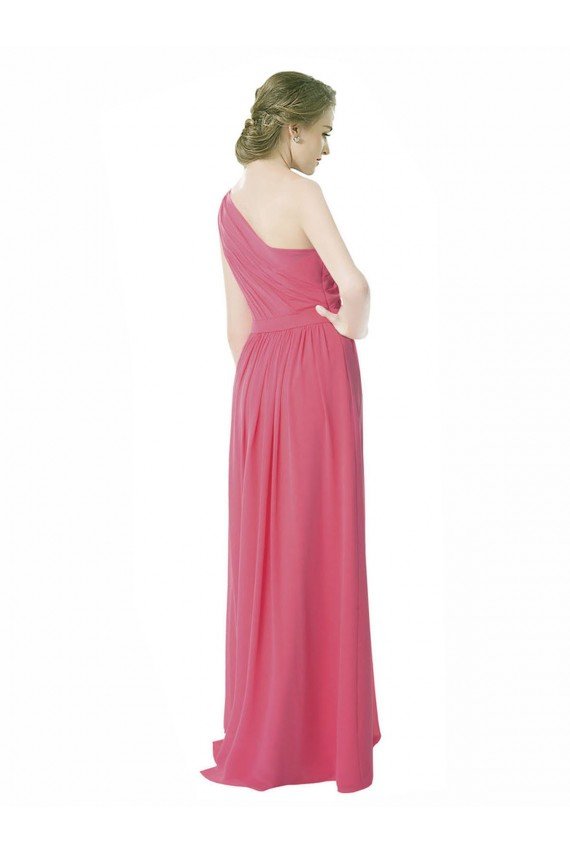 Shop One Shoulder Chiffon Bridesmaid Dress with Asymmetrical Ruched Bodice Sydney