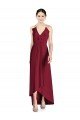 Shop Draped V-Neck High Low Chiffon Bridesmaid Dress Sydney