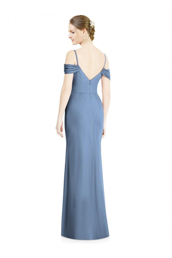Shop Draped Cold Shoulder Sweetheart Long Chiffon Formal Bridesmaid Dress Sydney