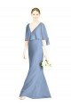 Shop V-Back Trumpet Chiffon Bridesmaid Dress with Draped Cape Overlay Sydney
