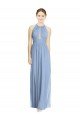 Open Back Long Chiffon Halter Bridesmaid Dress Sydney