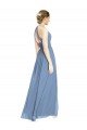 Open Back Long Chiffon Halter Bridesmaid Dress Sydney