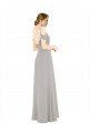 Shop Draped Cold Shoulder Chiffon Bridesmaid Dress with Pleated Wrap Bodice Sydney