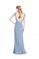 Fluted Chiffon Wrap Bridesmaid Dress with Ruffles V-Neck Sydney