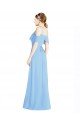 Halter Frill Cold Shoulder A-Line Chiffon Bridesmaid Dress Sydney