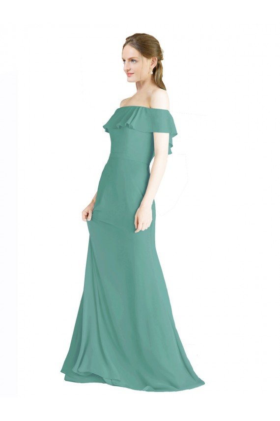 Off the Shoulder Bohemian Chiffon Bridesmaid Dress Sydney