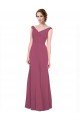 Shop V-Neckline Long Chiffon Bridesmaid Dress with Wide V-Back Sydney