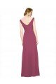 Shop V-Neckline Long Chiffon Bridesmaid Dress with Wide V-Back Sydney