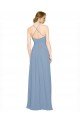Pleated Halter Neckline A-Line Chiffon Bridesmaid with Criss Cross Back Sydney