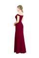 Shop Off the Shoulder Long Chiffon Bridesmaid Dress / Prom Dress with Pleats Sydney