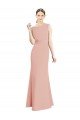 Shop Full Length Long Chiffon Bridesmaid Dress with Pleated Lace Waist Sydney
