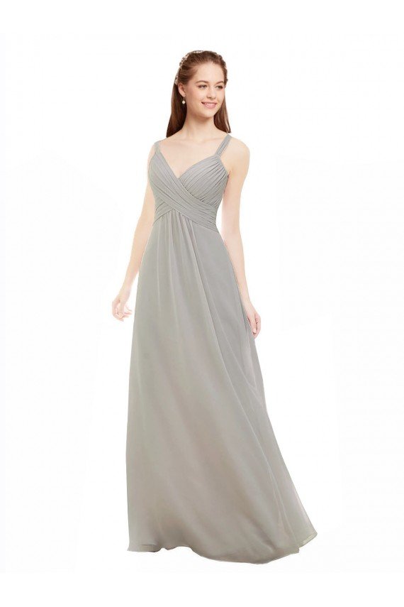 Shop Chiffon Bridesmaid Dress with Ruched Draped Bodice Sydney