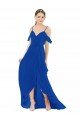 Shop High Low Boho Bridesmaid Dress with Cold Shoulder Sleeves Sydney