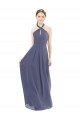 High Halter Neck Chiffon Bridesmaid Dress with Twist-Tie Sydney