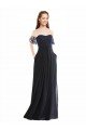 Shop Boho Bridesmaid Dress with Beaded Embroidered Bodice and Flutter Cap Sleeves Sydney