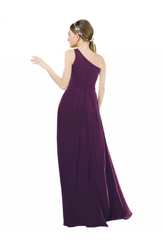 Shop One Shoulder Chiffon Bridesmaid Dress with Draped Bodice Sydney
