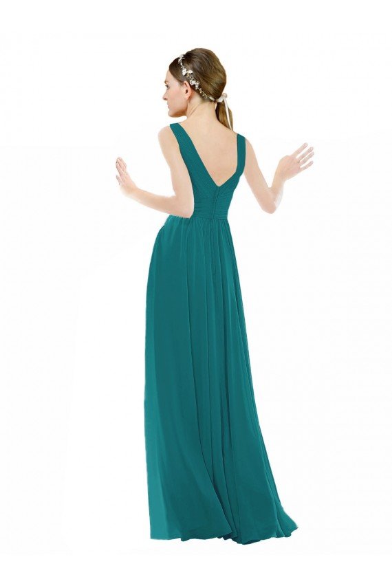 Shop Figure Flattering Chiffon Bridesmaid Dress with Draped V-Neck Bodice Sydney