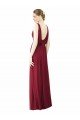 Shop V-Neck Full-Length Sleeveless Low Back Chiffon Bridesmaid Dress Sydney