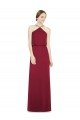Shop Sleek Halter Neck A-Line Chiffon Bridesmaid Dress Sydney