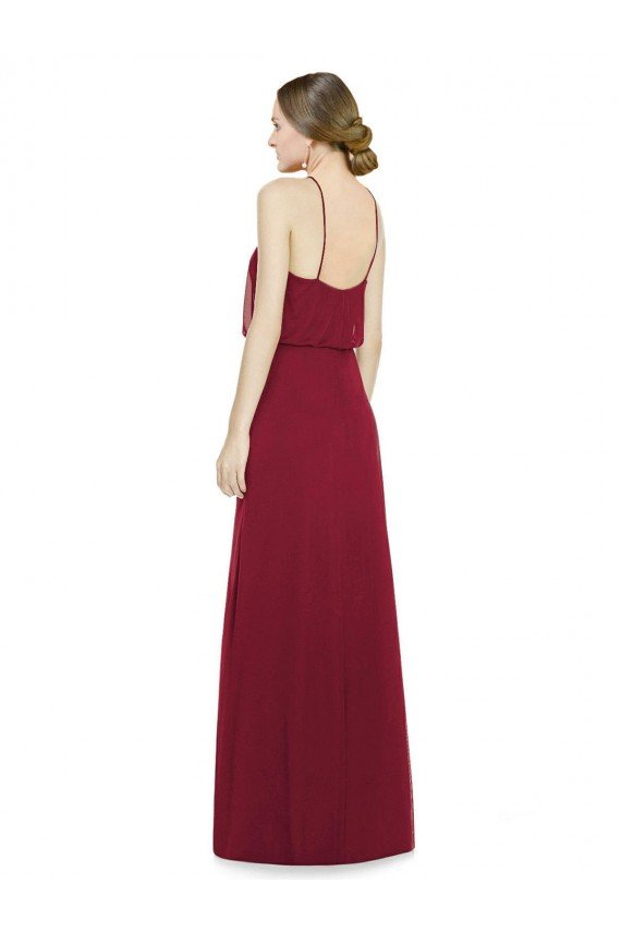 Shop Sleek Halter Neck A-Line Chiffon Bridesmaid Dress Sydney