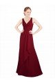 Shop Twist-Knot V-Neckline Long Chiffon Bridesmaid Dress Sydney