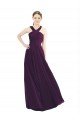 Shop Draped Long Chiffon Bridesmaid Dress with Unique Crossed Neckline Sydney