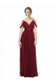 Shop Off the Shoulder V-Neck Petite Chiffon Bridesmaid Dress with Open Back Sydney