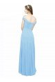 Off the Shoulder Bateau Neck Chiffon Bridesmaid Dress with Straps Sydney
