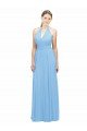 Keyhole Front Sheath Chiffon Bridesmaid Dress with Open Tie Back Sydney