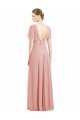 Shop Draped Short Sleeves Long Chiffon A-Line Bridesmaid Dress Sydney