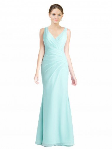 Shop Ruched Bodice Sweetheart Chiffon Bridesmaid Dress with Lace Back Sydney