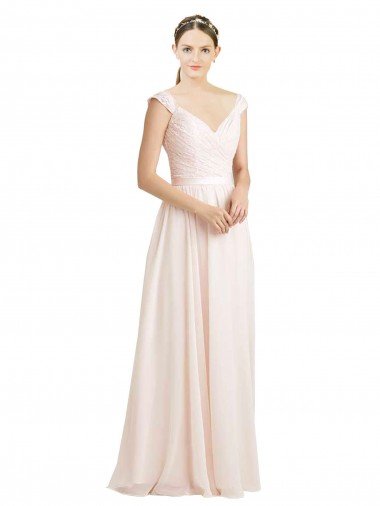 Shop Sweetheart A-Line Chiffon Bridesmaid Dress with Ruched Lace Bodice Sydney
