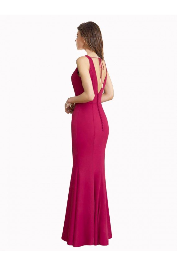 Shop V-Neck Mermaid Chiffon Bridesmaid Dress / Prom Dress with V-Back and Belt Sydney