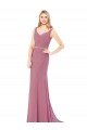 Shop Long Slim Chiffon Bridesmaid Dress / Prom Dress with Beaded Waist Sydney