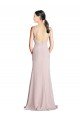 Shop Long Slim Chiffon Bridesmaid Dress with Ruffled Waist and Keyhole Sydney