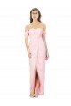 High Low Off the Shoulder Strapless Ruched Chiffon Bridesmaid Dress Sydney