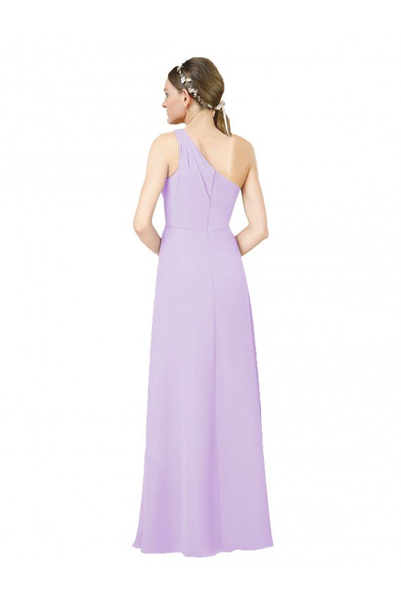 Shop Grecian Inspired Simple One Shoulder Chiffon Formal Bridesmaid Dress with Ruching Sydney