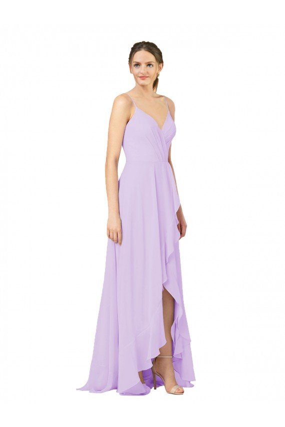 Shop High-Low Chiffon Bridesmaid Dress with Ruffle Detail Sydney