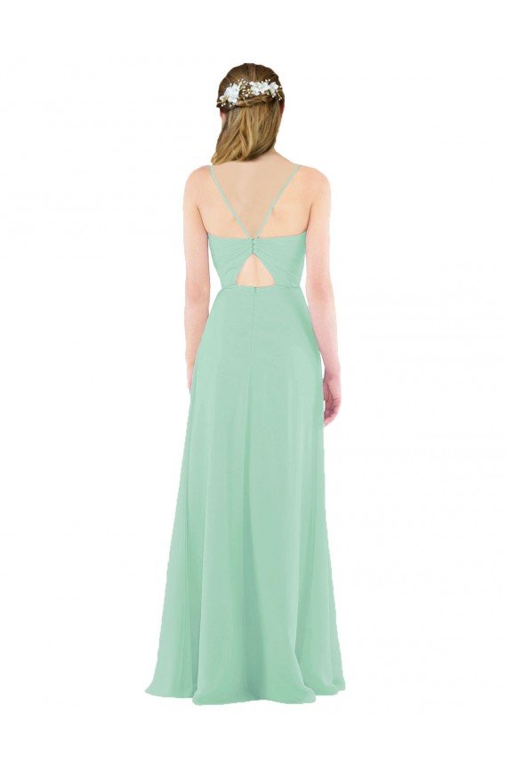 Shop Classic Long Chiffon Bridesmaid Dress with V-Neck Sydney