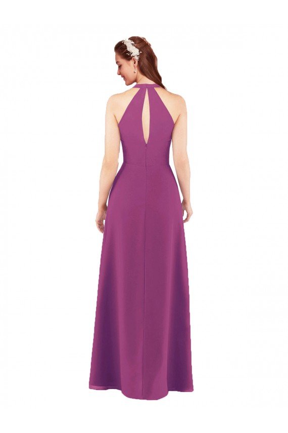 Shop Sassy Chiffon Bridesmaid Dress with Halter Neckline Sydney
