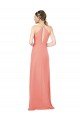Modern Long Chiffon Bridesmaid Dress with Keyhole Back Sydney