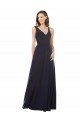 Shop Elegant Chiffon Bridesmaid Dress with V-Neck Lace Bodice Sydney