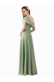 Shop Chiffon Bridesmaids Dress with Ruffles Flutter Sleeves Sydney