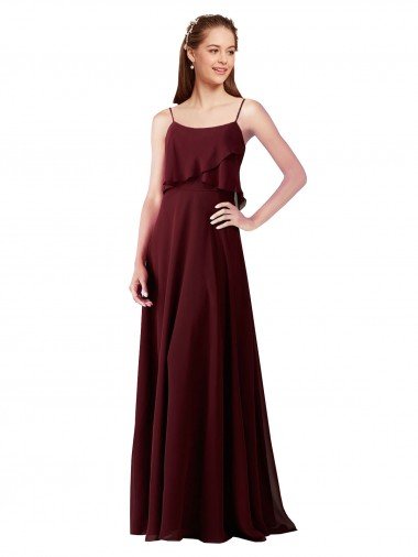 Shop Chiffon Bridesmaids Dress with Spaghetti Straps Sydney