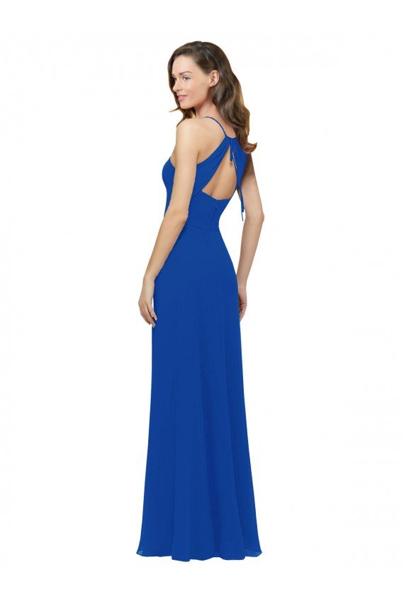 Shop Chiffon Bridesmaid Dress with Deep V-Neck and Spaghetti Straps Sydney