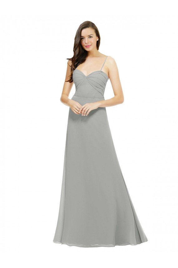 Shop Chiffon Bridesmaid Dress with Sweetheart Neckline and Adjustable Straps Sydney